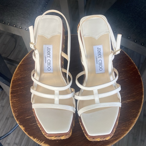 Brand new cream Jimmy Choo wedges - Picture 4 of 4
